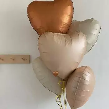 1 комплект надувных шаров с номерами для создания праздничной атмосферы, красивых 32-дюймовых номеров/сердце из алюминиевой фольги для дня рождения коричневый