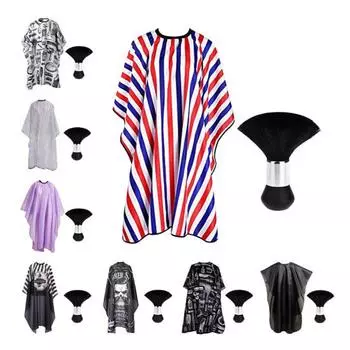 1 комплект, накидка для парикмахера, широкий охват, нелипкие волосы, пыленепроницаемая, с чистящей щеткой, обработка волос, стрижка, окраска, фартук для химической завивки, поставка в салон A