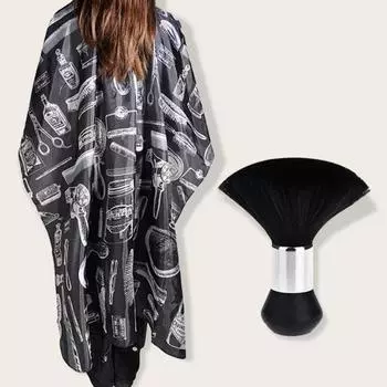 1 комплект, накидка для парикмахера, широкий охват, нелипкие волосы, пыленепроницаемая, с чистящей щеткой, обработка волос, стрижка, окраска, фартук для химической завивки, поставка в салон