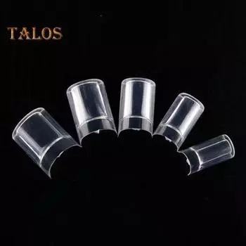 1 комплект накладных наклеек для ногтей, прозрачные инъекции воды из АБС-пластика, модные искусственные кончики ногтей для дизайна ногтей 100 Pcs