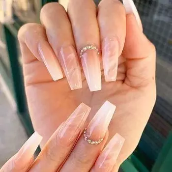 1 комплект накладных ногтей с клеем для ногтей, полное покрытие, наращивание ногтей, накладные кончики ногтей 1