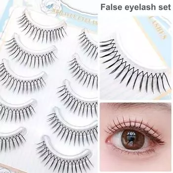 1 комплект накладных ресниц естественного вида в форме буквы U многоразовые женские накладные ресницы для наращивания сценические выступления вечеринки девушки макияж глаз инструменты Middle