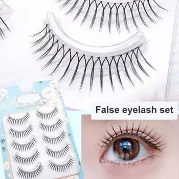 1 комплект накладных ресниц естественного вида в форме буквы U многоразовые женские накладные ресницы для наращивания сценические выступления вечеринки девушки макияж глаз инструменты Middle