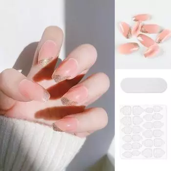 1 комплект накладок для ногтей широкого применения, износостойкие накладки из АБС-пластика с розовым пламенем для дизайна ногтей 7