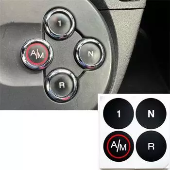 1 комплект наклеек для ремонта кнопки переключения передач, черные, для изношенной коробки передач Fiat 500 MTA