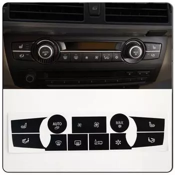 1 комплект наклеек на кнопки управления кондиционером, комплект наклеек для ремонта климат-контроля для BMW E70 X6 E71, сменные автомобильные аксессуары CHINA