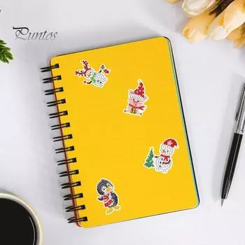 1 комплект, наклейка с алмазной живописью, креативная Рождественская елка, снеговик, узор, набор наклеек со стразами для дома 1 Set