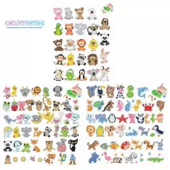 1 комплект, наклейка с алмазной живописью, простой в использовании мультяшный узор, набор наклеек со стразами «сделай сам», для детей и взрослых B