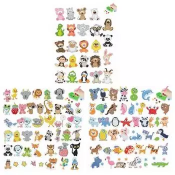 1 комплект, наклейка с алмазной живописью, простой в использовании мультяшный узор, набор наклеек со стразами «сделай сам», для детей и взрослых B