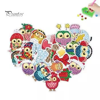 1 комплект, наклейка со стразами «сделай сам», универсальная очаровательная наклейка с рисунком совы, ремесло для детей и взрослых разноцветный