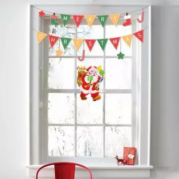 1 комплект, наклейки с алмазной живописью Санта-Клауса, легкие поделки своими руками, улучшающие координацию восприятия детей, смоляная Алмазная наклейка на окно