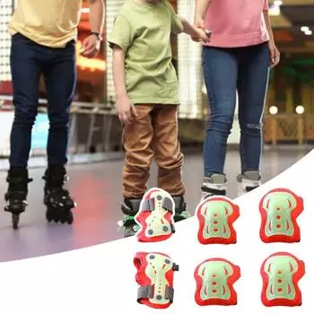 1 комплект наколенников, налокотников, сверхлегких противоударных, ударопрочных, удобных для ношения комплект защитного снаряжения для малышей S красный