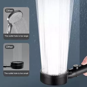 1 комплект насадки для душа, 8 режимов распыления, ручная насадка для душа высокого давления с силиконовыми насадками для домашней ванной комнаты серебряный