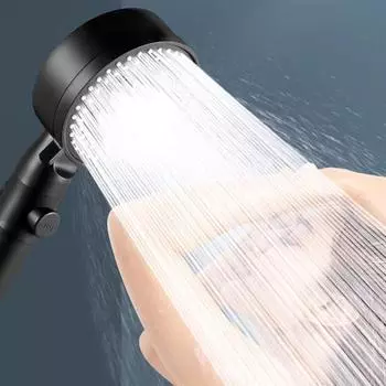 1 комплект насадки для душа, 8 режимов распыления, ручная насадка для душа высокого давления с силиконовыми насадками для домашней ванной комнаты серебряный