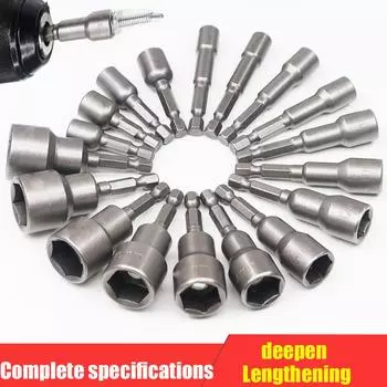 1 комплект насадок с шестигранной головкой и сильными магнитными гайками, набор отверток, адаптер для сверла, утвержденный ветром рукав, электрический 5 мм-13 мм 1set