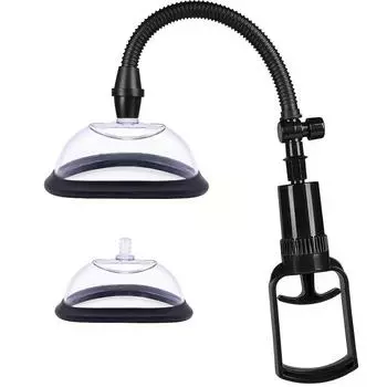 1 комплект насоса для киски (В комплект входит чехол двух размеров) Нескользящие и герметичные латексные края, сексуальные усилители, секс-игрушки для мужчин, женщин, пара, молокоотсос, стимуляция клитора