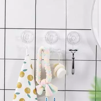 1 комплект настенных крючков, бесследная настенная акриловая вешалка для стиральных полотенец, для спальни 3pcs