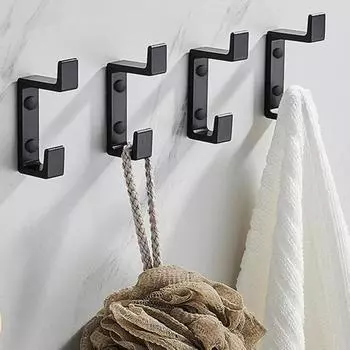 1 комплект настенных крючков, сверхмощные алюминиевые настенные крючки для хранения, компактные вешалки для одежды, пальто, шапки, полотенец 4pcs