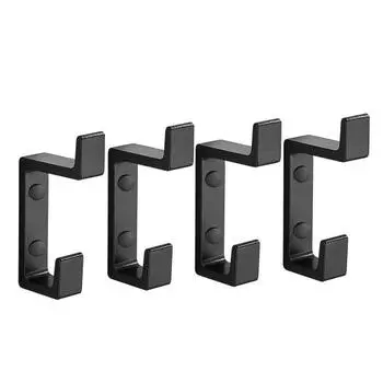 1 комплект настенных крючков, сверхмощные алюминиевые настенные крючки для хранения, компактные вешалки для одежды, пальто, шапки, полотенец 4pcs