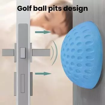 1 комплект, настенный бампер, подушка для предотвращения столкновений, пробка для дверной ручки холодильника, дизайн для гольфа, дверные буферы для дома белый