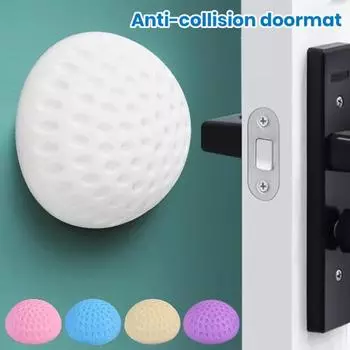 1 комплект, настенный бампер, подушка для предотвращения столкновений, пробка для дверной ручки холодильника, дизайн для гольфа, дверные буферы для дома белый