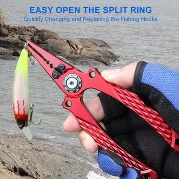 1 комплект, не ржавеет, легко режущие, недеформируемые плоскогубцы для ловли рыбы, резак для управления проволокой, оборудование для рыбалки красный