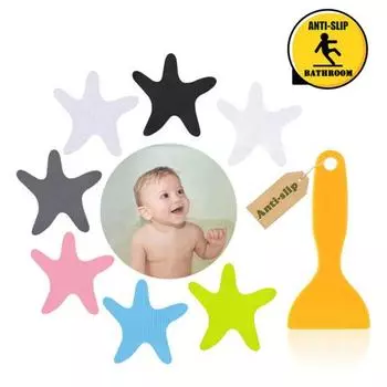 1 комплект нескользящих наклеек, аппликации из мультяшной ленты в форме звезды, противоскользящие ленты, наклейки для ванн, душевые ступеньки, наклейки для безопасности, наклейки для бассейнов