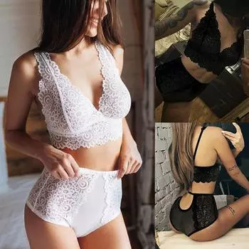 1 комплект нижнего белья, прозрачная ночная рубашка, сексуальная пижама, ажурный полиэстеровый сетчатый комплект нижнего белья, кружево для женщин S