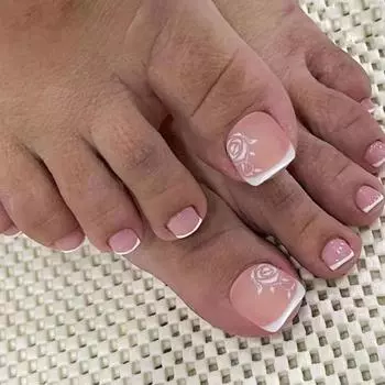 1 комплект носимых наборов для дизайна ногтей на ногах «сделай сам» с клеевыми ногтями, накладные короткие накладные ногти