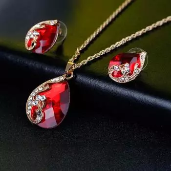 1 комплект очаровательного ожерелья, идеальные подарки, серьги-кольца со стразами и павлином зелёный