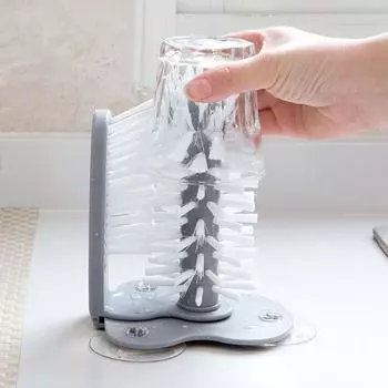 1 комплект очистителя для стекла, съемная щетка для обеззараживания, двусторонняя настенная присоска для дома серый