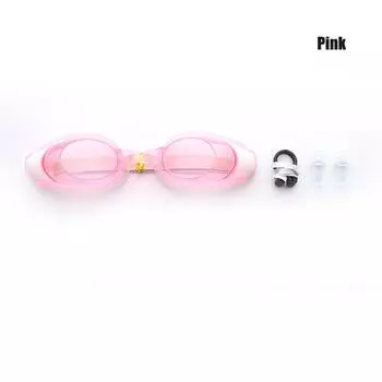 1 комплект очков для плавания с берушами и зажимом для носа, водонепроницаемые, силиконовые, унисекс