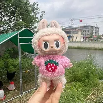 1 комплект одежды, аксессуары для кукол Labubu Idol, свитер, штаны, одежда, сделай сам, подарок ребенку, 17 см, милая мини-плюшевая кукольная одежда