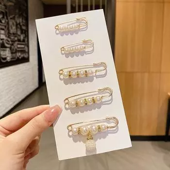 1 комплект одежды броши регулировка талии для женщин жемчужная пряжка на лацкане