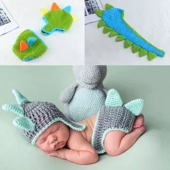 1 комплект одежды для детской фотографии, универсальный мягкий хлопковый костюм из молочного хлопка с мультяшным дизайном для фотографий новорожденных на день рождения B