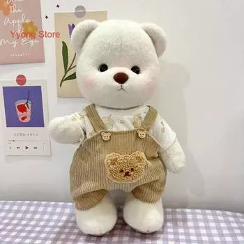 1 комплект одежды для куклы-медведя, мини-наряд с милой шапкой-медведем, аксессуары для одевания куклы, одежда для кукол для детей белый