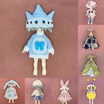 1 комплект одежды для кукольного костюма 16-17 см, нарядная юбка для куклы 1/12 или 1/8, 6 дюймов