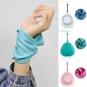 1 комплект охлаждающего полотенца с силиконовым рукавом, впитывающего пот, быстросохнущего, мягкого на ощупь, портативного протирочного полотенца, многоразового использования для женщин и мужчин, йоги, спорта, охлаждающего ледяного полотенца 30*80cm зелён
