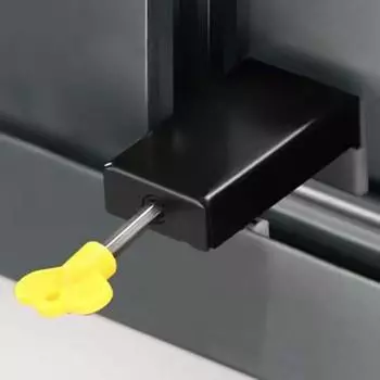 1 комплект оконного ограничителя с ключом, свободный регулируемый алюминиевый сплав, замок для раздвижной двери спальни, защита для детей, бытовые принадлежности чёрный