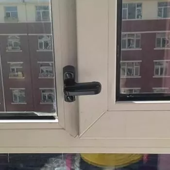 1 комплект оконного замка, стабильный, простой в установке, противоугонный, из цинкового сплава, Т-образный оконный предохранительный замок, товары для дома чёрный