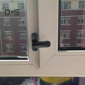 1 комплект оконного замка, стабильный, простой в установке, противоугонный, из цинкового сплава, Т-образный оконный предохранительный замок, товары для дома чёрный