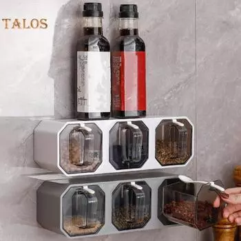 1 комплект органайзеров для сахара, герметичные пылезащитные кухонные принадлежности, креативный гаджет для соевого соуса и уксуса 2Grids серый