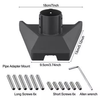 1 комплект основания для крепления на столб с гаечным ключом, 12 винтов, детали из алюминиевого сплава для Starlink для адаптера трубы Gen 3, аксессуары для электроинструментов CHINA