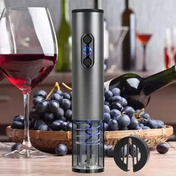 1 комплект открывалка для бутылок перезаряжаемая электрическая открывалка для вина легкий автоматический экстрактор пробок для домашнего бара вечерние серебряный серый