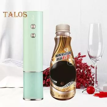 1 комплект открывалки для бутылок с низким уровнем шума, управление одной кнопкой, компактный, превосходный перезаряжаемый электрический штопор с резаком для фольги для ресторана розовый