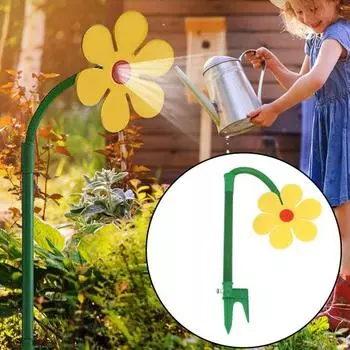 1 комплект отличный забавный прочный разбрызгиватель для травы в форме танцующего подсолнуха для сада жёлтый