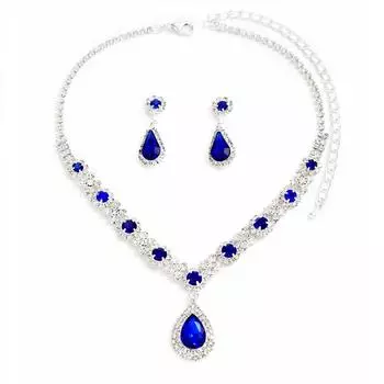 1 комплект ожерелья элегантные стразы роскошный декор для вечеринки модный праздничный подарок серьги комплекты ювелирных изделий