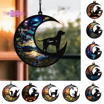 1 комплект памятного кулона для домашних животных, уникальное изысканное качество изготовления, акриловый памятный знак для собак-ловец солнца-красивый подарок для сочувствия домашним животным A