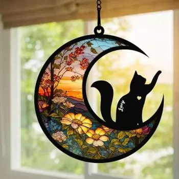 1 комплект, памятный кулон для домашнего животного, уникальный изысканный акриловый памятный кулон для собаки, «Ловец солнца», красивый подарок для сочувствия домашним животным D