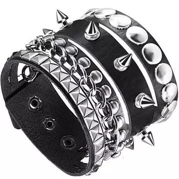 1 комплект панк-браслет браслет с шипами унисекс панк-браслет мода 3PCS